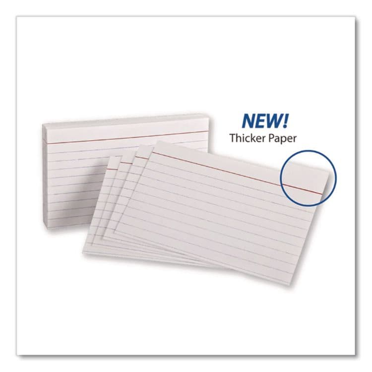 TOPS BUSINESS FORMS Heavyweight Ruled Index Cards, 3 x 5, White, 100/Pack (OXF63500) thumbnail 3