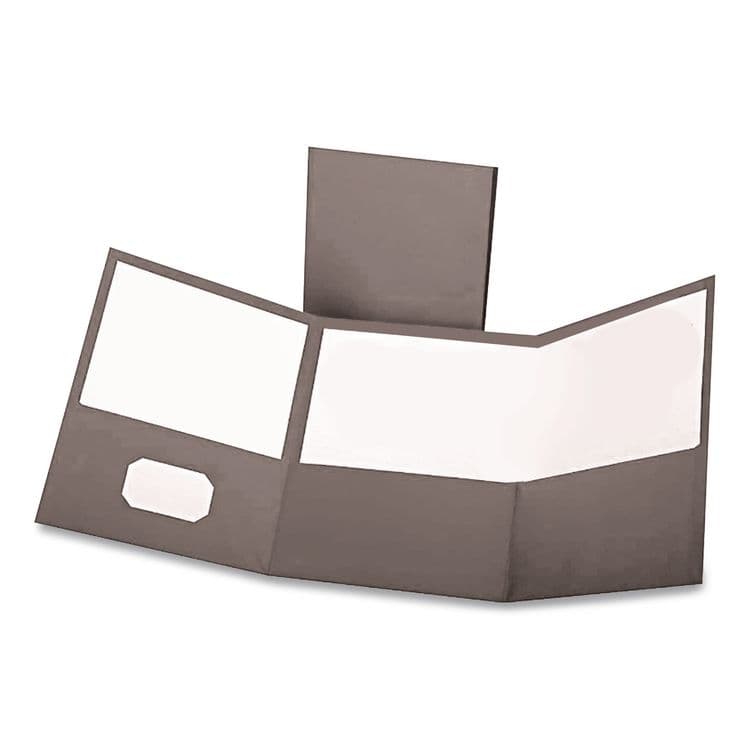 TOPS BUSINESS FORMS Tri-Fold Pocket Folder, Accommodates (150) 11 x 8.5 Sheets, Black, 20/Box (OXF59806)