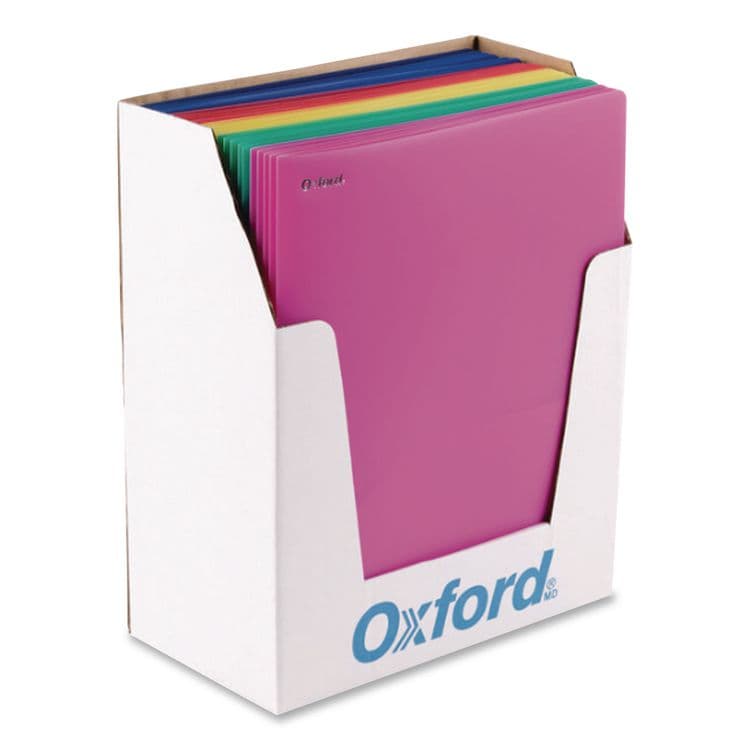 TOPS BUSINESS FORMS Fashion Poly Twin-Pocket Folder, Accommodates 11 x 8.5 Sheets, Assorted Colors, 25/Box (OXF99810) thumbnail 4