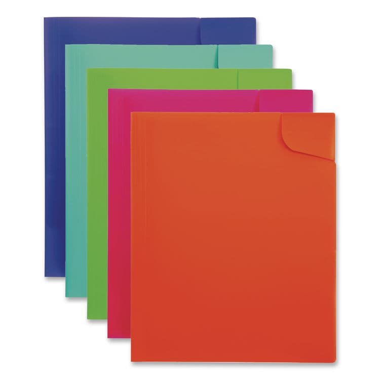 TOPS BUSINESS FORMS Divide It Up Four-Pocket Poly Folder, Accommodates (110) 11 x 8.5 Sheets, Randomly Assorted Colors (OXF99837) thumbnail 3