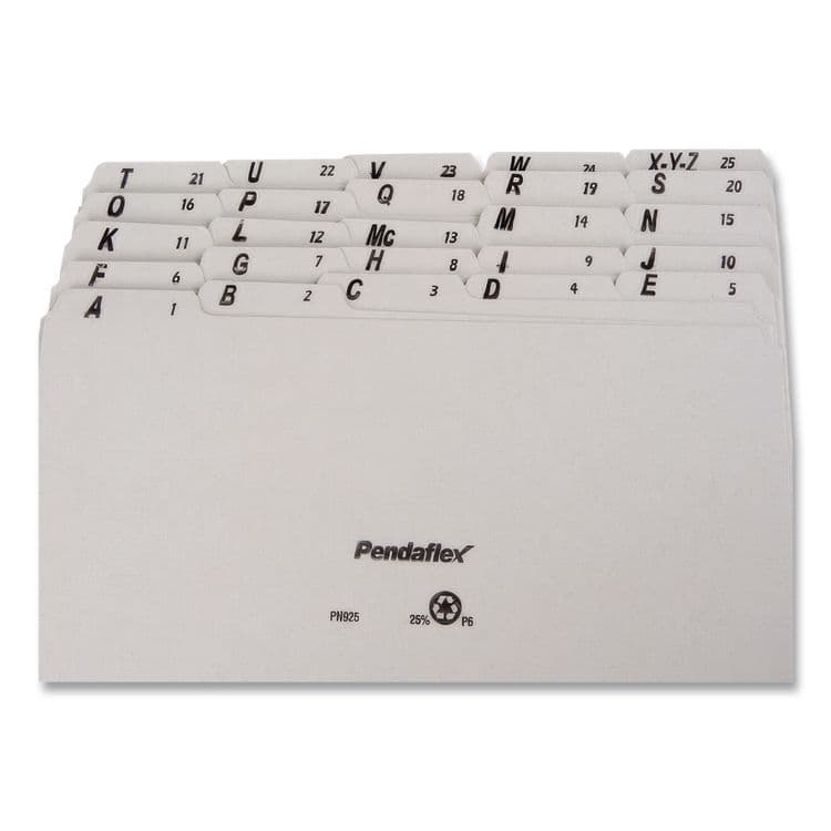 TOPS BUSINESS FORMS Top Tab A-Z File Guides, 1/5-Cut Top Tab, A to Z, 8.5 x 11, Gray, 25/Set (PFXPN925) thumbnail 3