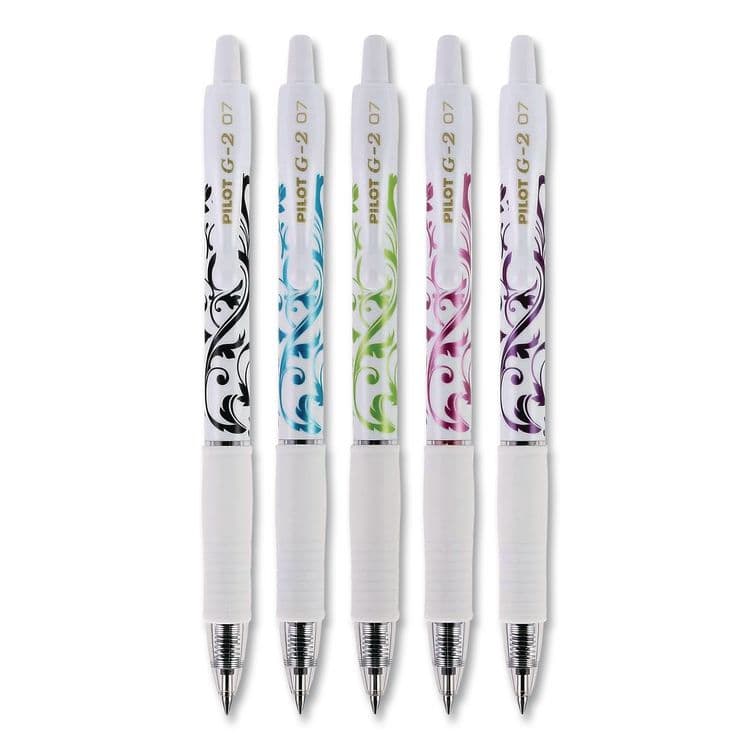 PILOT CORP. OF AMERICA G2 Fashion Premium Gel Pens, Retractable, Fine 0.7 mm, Assorted Ink and Barrel Colors, 5/Pack (PIL31392) thumbnail 2