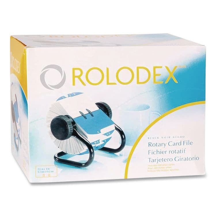 ROLODEX Open Rotary Card File, Holds 500 2.25 x 4 Cards, Black (ROL66704) thumbnail 4