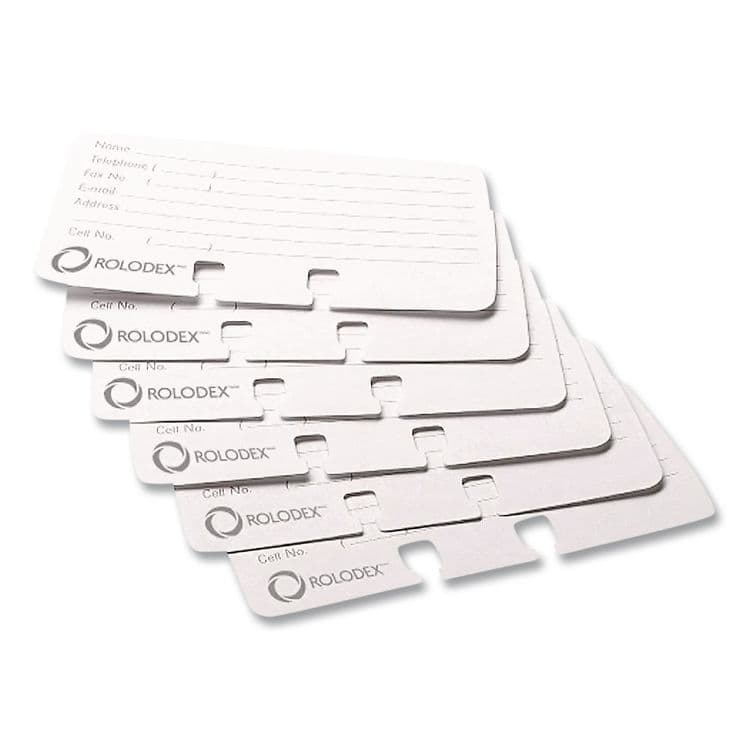 ROLODEX Petite Refill Cards, 2.25 x 4, White, 100 Cards/Pack (ROL67553) thumbnail 4