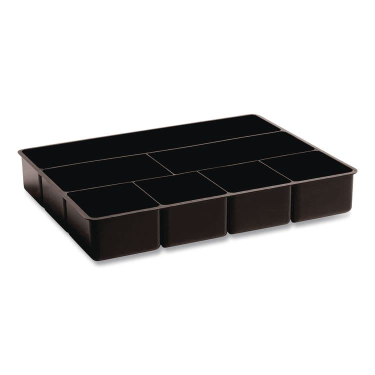 RUBBERMAID Extra Deep Desk Drawer Director Tray, Seven Compartments, 11.88 x 15 x 2.5, Plastic, Black (RUB11906ROS) thumbnail 2