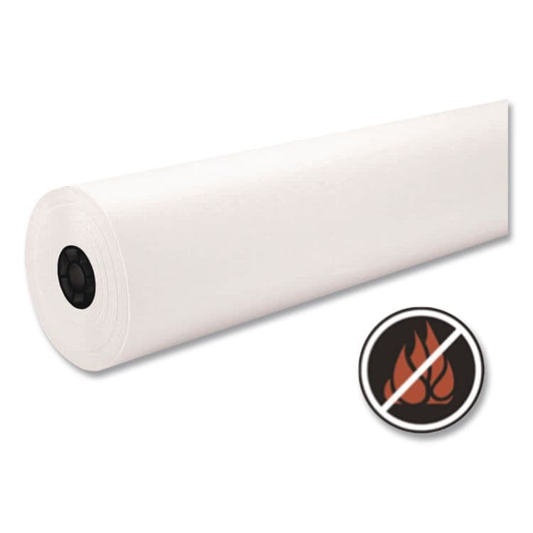 PACON CORPORATION Decorol Flame Retardant Art Rolls, 40 lb Cover Weight, 36" x 1000 ft, Frost White (PAC101208) thumbnail 4