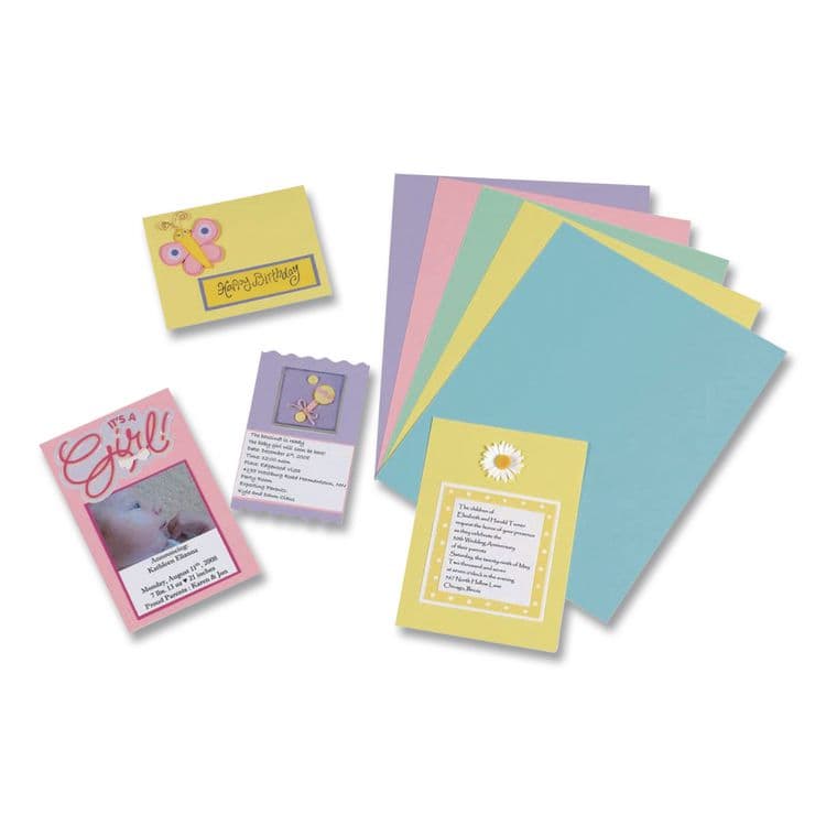 PACON CORPORATION Array Card Stock, 65 lb Cover Weight, 8.5 x 11, Assorted Pastel Colors, 100/Pack (PAC101315) thumbnail 4