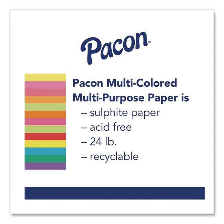 PACON CORPORATION Kaleidoscope Multipurpose Colored Paper, 24 lb Bond Weight, 8.5 x 11, Hyper Lime, 500/Ream (PAC102224) thumbnail 3