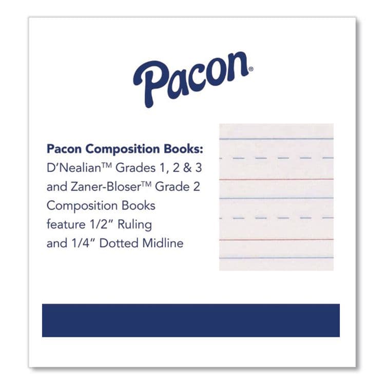 PACON CORPORATION Primary Picture Story Book, D'Nealian 1-3, Zaner-Bloser 2, Manuscript Rule (1/2"), Yellow/Black Cover,(100) 9.75 x 7.5 Sheets (PAC2426) thumbnail 3