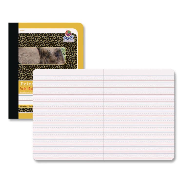 PACON CORPORATION Primary Picture Story Book, D'Nealian 1-3, Zaner-Bloser 2, Manuscript Rule (1/2"), Yellow/Black Cover,(100) 9.75 x 7.5 Sheets (PAC2426) thumbnail 4