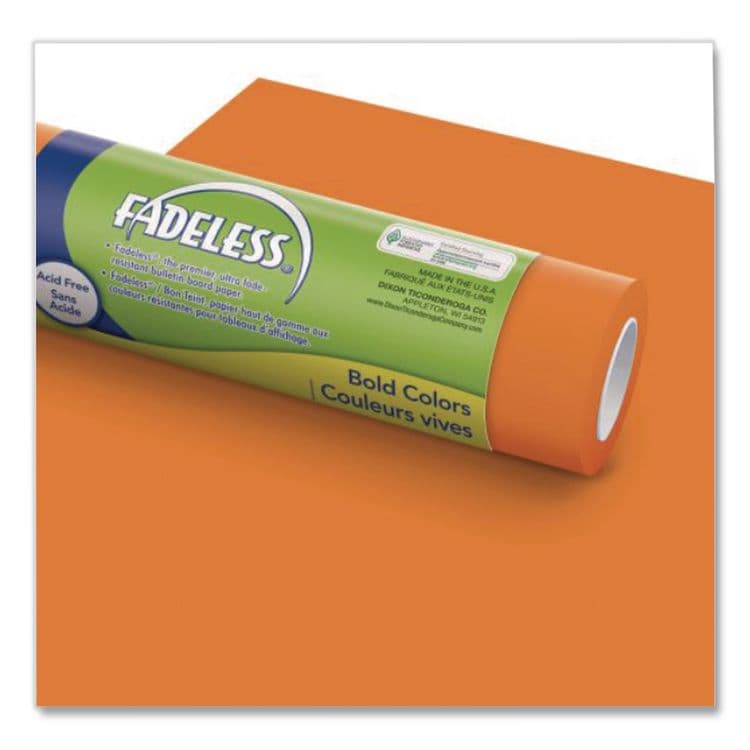 PACON CORPORATION Fadeless Paper Roll, 50 lb Bond Weight, 48" x 50 ft, Orange (PAC57105) thumbnail 2