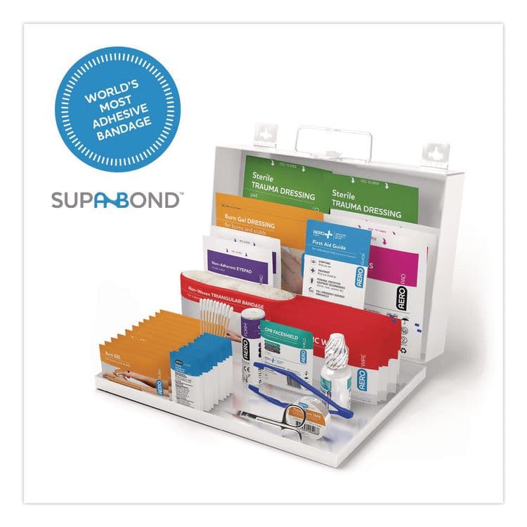 AERO HEALTHCARE 25 Series All Purpose First Aid Kit, 180 Pieces, Metal Case (AOHAK25T) thumbnail 2