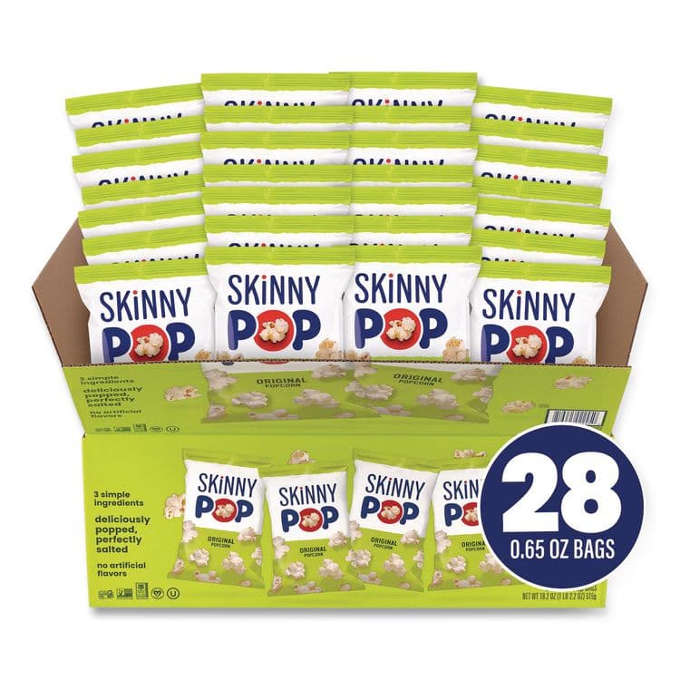 SKINNYPOP POPCORN Popcorn, Original, 0.65 oz Bag, 24/Carton (GRR22000408) thumbnail 2