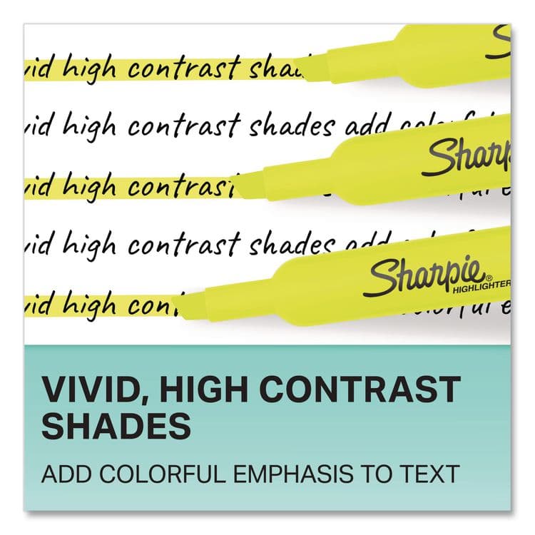 SANFORD Tank Style Highlighters, Fluorescent Yellow Ink, Chisel Tip, Yellow Barrel, 2/Pack (SAN25162PP) thumbnail 4