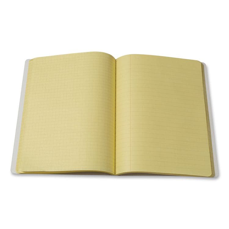 PACON CORPORATION Dual Ruled Composition Book, Left: Quad Rule (4 sq/in), Right: Wide/Legal Rule (3/8"), Yellow Cover, (100) 9.75 x 7.5 Sheets (PACMMK37163) thumbnail 2