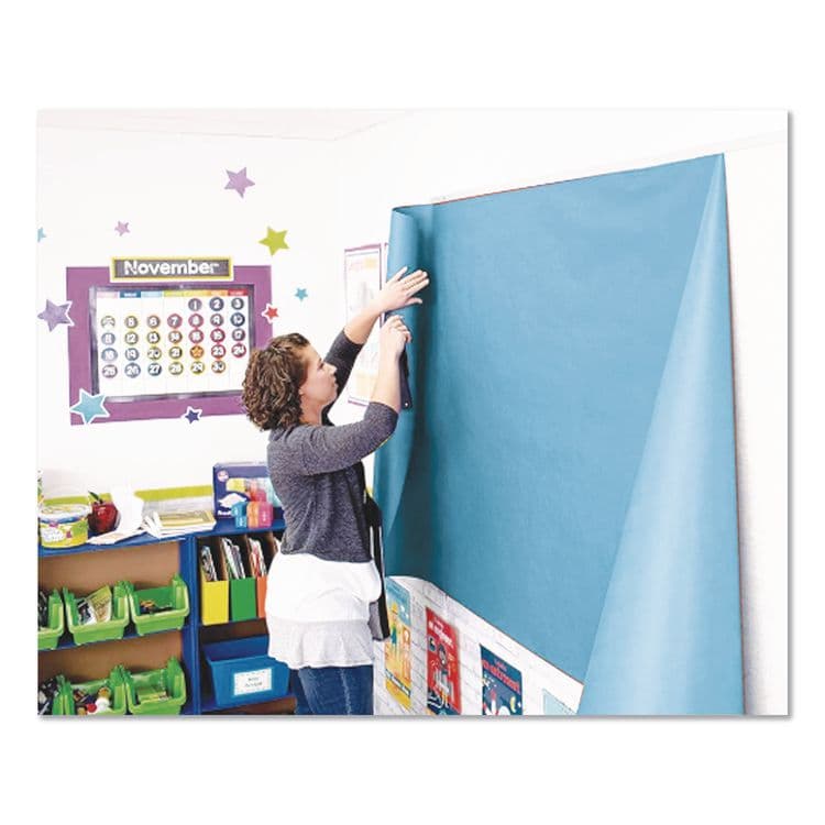 PACON CORPORATION Rainbow Duo-Finish Colored Kraft Paper, 35 lb Wrapping Weight, 36" x 1,000 ft, Sky Blue (PAC63150) thumbnail 3