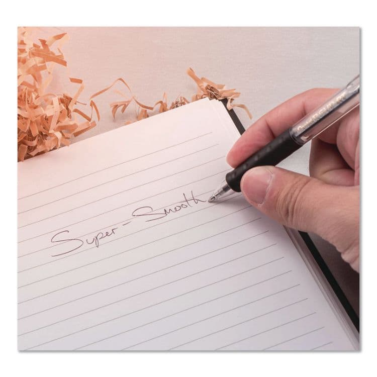 PENTEL OF AMERICA R.S.V.P. RT Ballpoint Pen, Retractable, Medium 1 mm, Black Ink, Clear Barrel, Dozen (PENBK93A) thumbnail 4