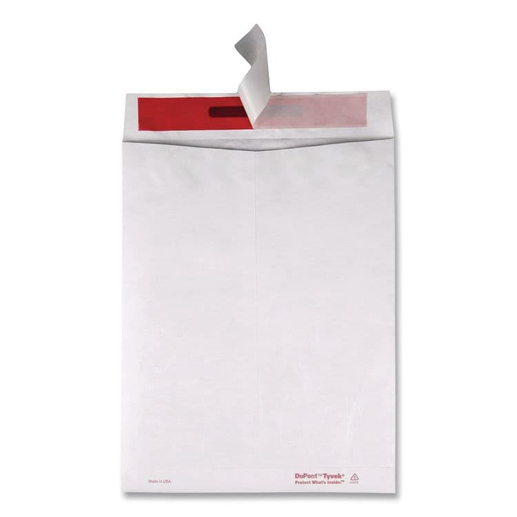 QUALITY PARK PRODUCTS Tamper-Indicating Mailers Made with Tyvek, #10 1/2, Flip-Stik Flap, Redi-Strip Adhesive Closure, 9 x 12, White, 100/Box (QUAR2400) thumbnail 2