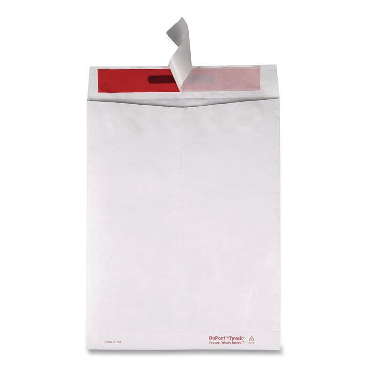 QUALITY PARK PRODUCTS Tamper-Indicating Mailers Made with Tyvek, #13 1/2, Flip-Stik Flap, Redi-Strip Adhesive Closure, 10 x 13, White, 100/Box (QUAR2420) thumbnail 2