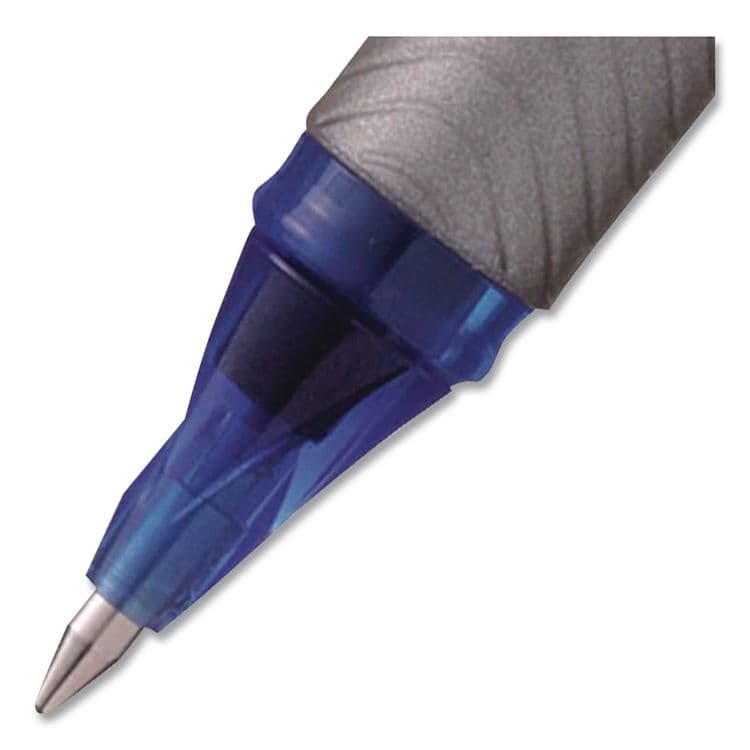 PENTEL OF AMERICA EnerGel NV Gel Pen, Stick, Medium 0.7 mm, Blue Ink, Gray/Black/Blue Barrel, Dozen (PENBL27C) thumbnail 4