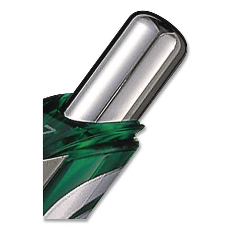 PENTEL OF AMERICA EnerGel RTX Gel Pen, Retractable, Medium 0.7 mm, Green Ink, Green/Gray Barrel (PENBL77D) thumbnail 3