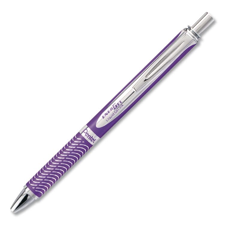 PENTEL OF AMERICA EnerGel Alloy RT Gel Pen, Retractable, Medium 0.7 mm, Violet Ink, Violet Barrel (PENBL407VV) thumbnail 3