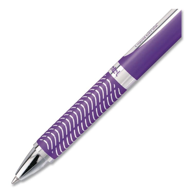 PENTEL OF AMERICA EnerGel Alloy RT Gel Pen, Retractable, Medium 0.7 mm, Violet Ink, Violet Barrel (PENBL407VV) thumbnail 4