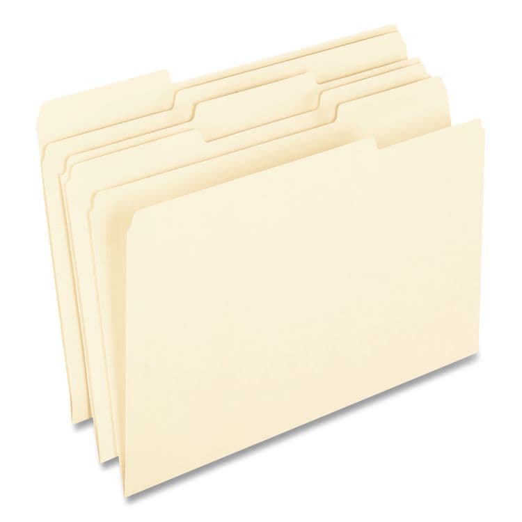 TOPS BUSINESS FORMS Earthwise by Pendaflex 100% Recycled Manila File Folder, 1/3-Cut Tabs: Assorted, Legal Size, 0.75" Expansion, Manila, 100/Box (PFX76520) thumbnail 3