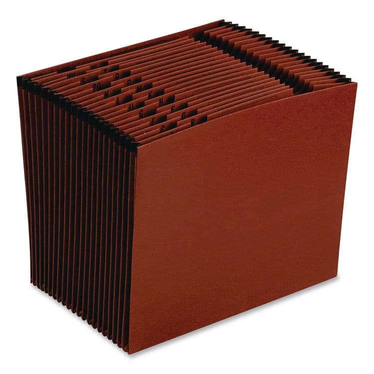 TOPS BUSINESS FORMS Earthwise by Pendaflex Recycled Indexed Expanding File, 21 Sections, 1/12-Cut Tabs, Letter Size, Red Fiber (PFXER17A) thumbnail 2