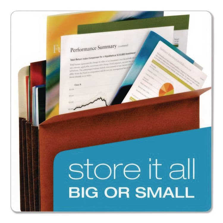 TOPS BUSINESS FORMS File Cabinet Pockets, 3.5" Expansion, Legal Size, Redrope, 10/Box (PFXFC1526P) thumbnail 3