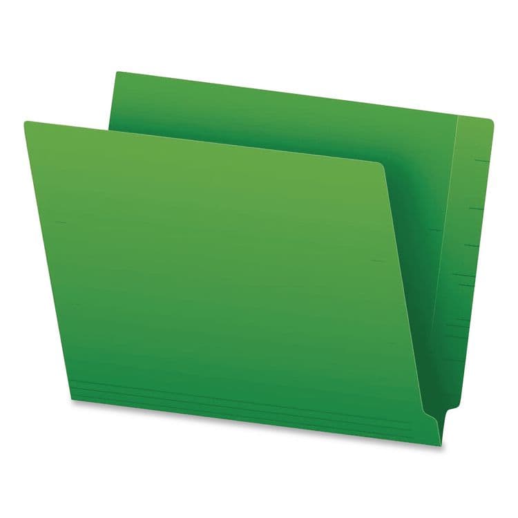 TOPS BUSINESS FORMS Colored End Tab Folders with Reinforced Double-Ply Straight Cut Tabs, Letter Size, 0.75" Expansion, Green, 100/Box (PFXH110DGR) thumbnail 2
