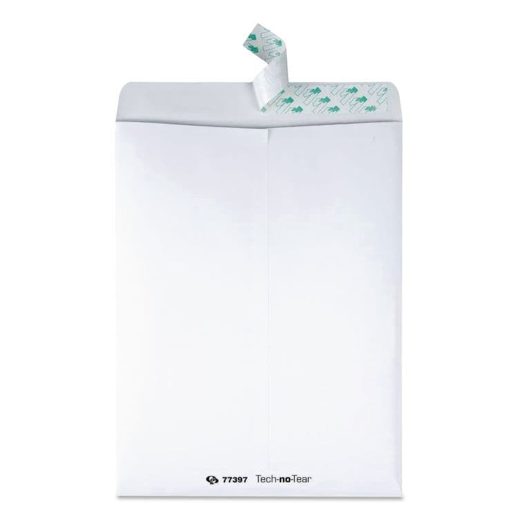 QUALITY PARK PRODUCTS Tech-No-Tear Catalog Envelope, Paper Exterior, #13 1/2, Cheese Blade Flap, Self-Adhesive Closure, 10 x 13, White, 100/Box (QUA77397) thumbnail 2