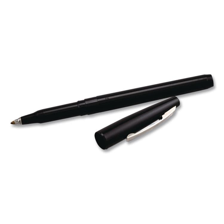 PENTEL OF AMERICA Rolling Writer Rollerball Pen, Stick, Medium 0.8 mm, Black Ink, Black Barrel, Dozen (PENR100A) thumbnail 4