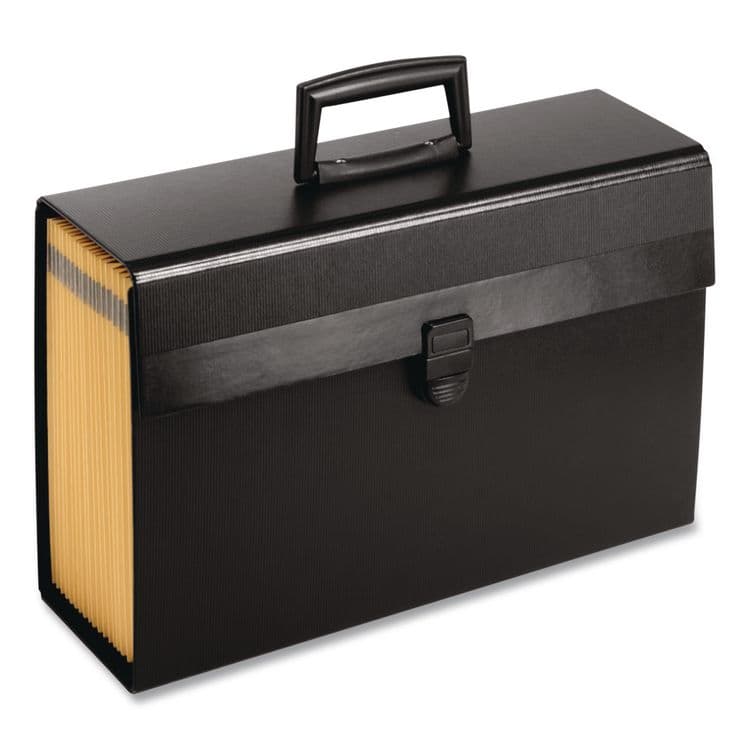 TOPS BUSINESS FORMS Letter/Legal Expanding Organizer, 15" Expansion, 19 Sections, Buckle Closure, 1/5-Cut Tabs, Legal Size, Black (PFX01156) thumbnail 2