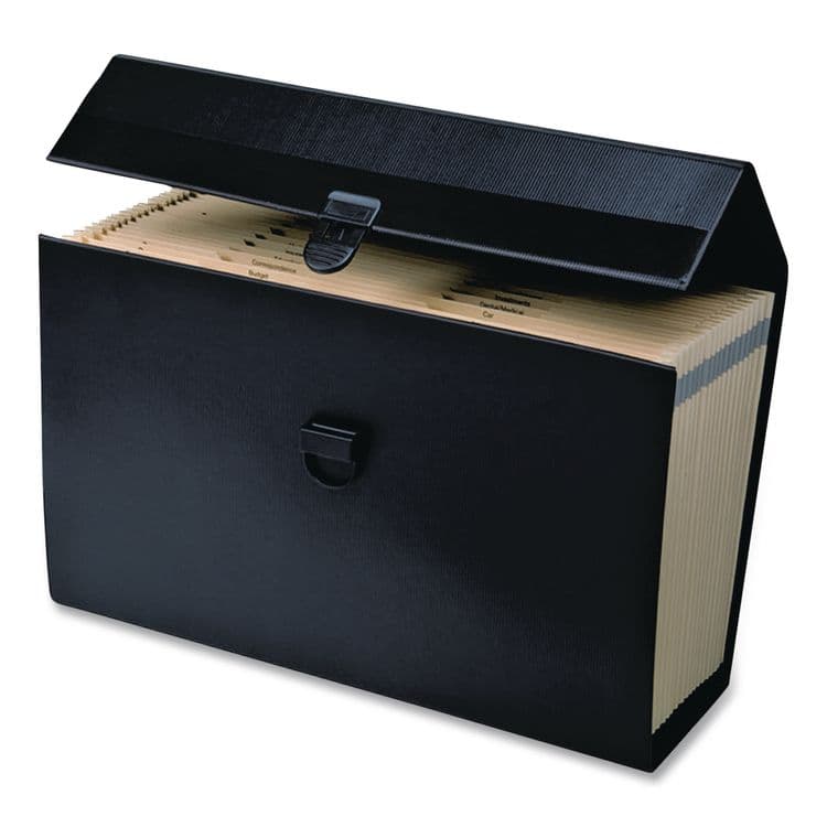 TOPS BUSINESS FORMS Letter/Legal Expanding Organizer, 15" Expansion, 19 Sections, Buckle Closure, 1/5-Cut Tabs, Legal Size, Black (PFX01156) thumbnail 4