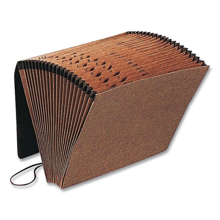 TOPS BUSINESS FORMS All Purpose Expanding File, 2" Expansion, 21 Sections, Elastic Cord Closure, 2/5-Cut Tabs, Letter Size, Red Fiber (PFX01365) thumbnail 3