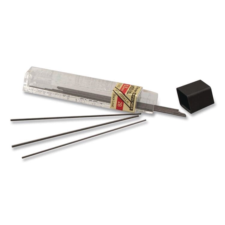 PENTEL OF AMERICA Super Hi-Polymer Lead Refills, 0.5 mm, 2B, Black, 12/Tube (PENC5052B) thumbnail 2