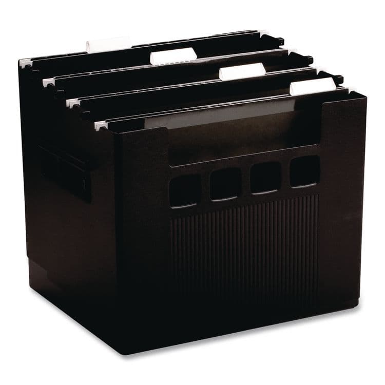 TOPS BUSINESS FORMS Portable Desktop File With Hanging Folders, Letter Size, 10" Long, Black (PFX43013) thumbnail 3