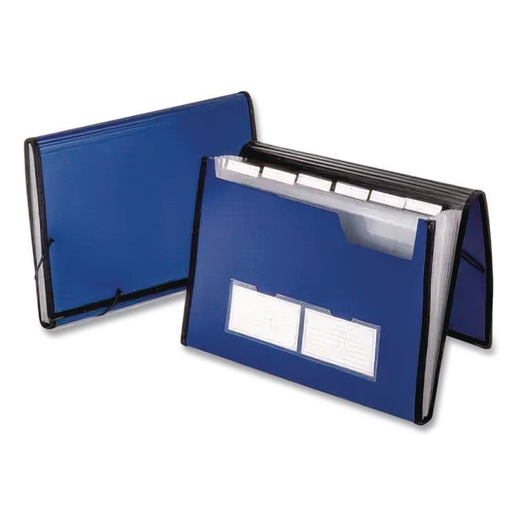 TOPS BUSINESS FORMS Professional Expanding Organizer, 7 Sections, Elastic Cord Closure, 1/6-Cut Tabs, Letter Size, Blue (PFX52670) thumbnail 2