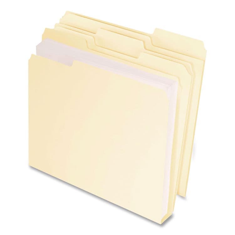TOPS BUSINESS FORMS Double Stuff File Folders, 1/3-Cut Tabs: Assorted, Letter Size, Manila, 50/Pack (PFX54459) thumbnail 2