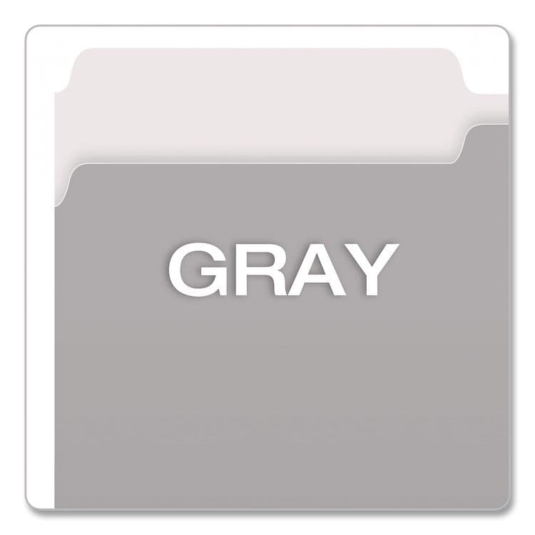 TOPS BUSINESS FORMS Interior File Folders, 1/3-Cut Tabs: Assorted, Legal Size, Gray, 100/Box (PFX435013GRA) thumbnail 2
