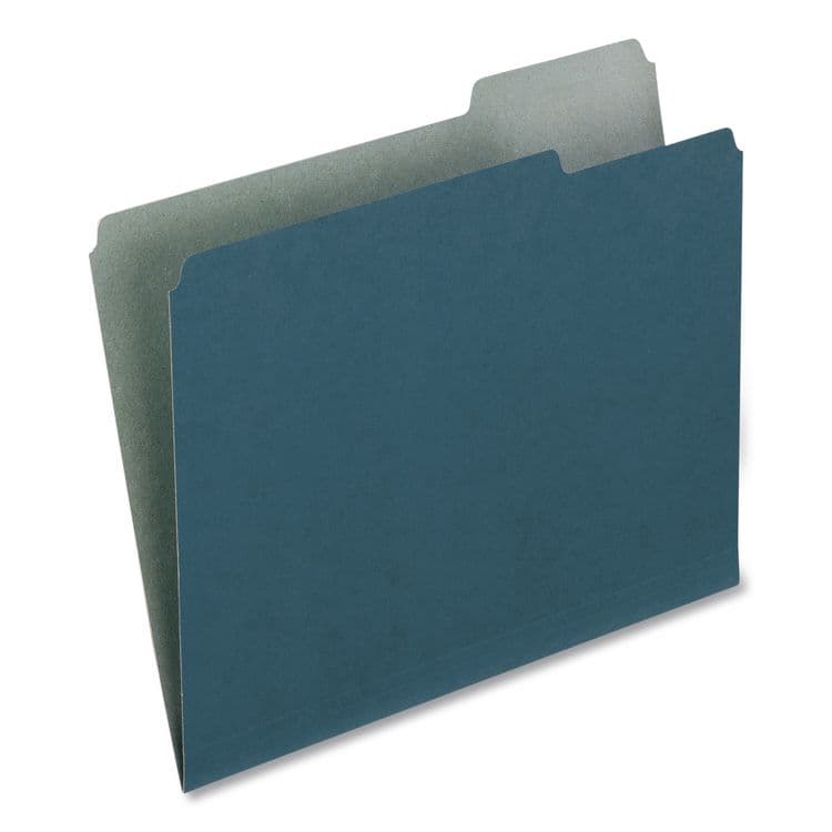 TOPS BUSINESS FORMS Earthwise by Pendaflex 100% Recycled Colored File Folders, 1/3-Cut Tabs: Assorted, Letter Size, 0.5" Expansion, Blue, 100/Box (PFX04302) thumbnail 4