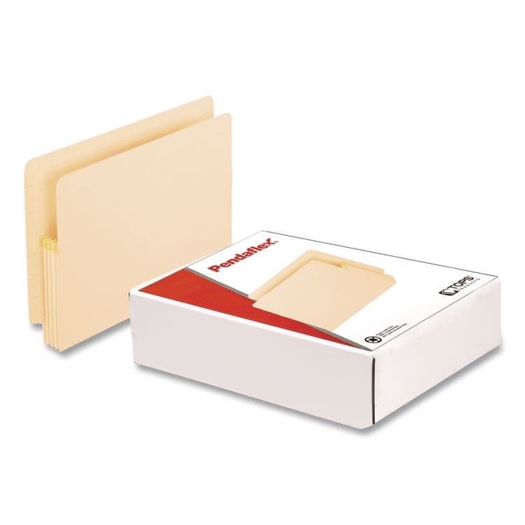 TOPS BUSINESS FORMS Manila Drop Front Shelf File Pockets with Rip-Proof-Tape Gusset Top, 3.5" Expansion, Letter Size, Manila, 25/Box (PFX12812) thumbnail 3