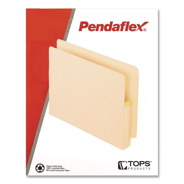 TOPS BUSINESS FORMS Manila Drop Front Shelf File Pockets with Rip-Proof-Tape Gusset Top, 3.5" Expansion, Letter Size, Manila, 25/Box (PFX12812) thumbnail 4