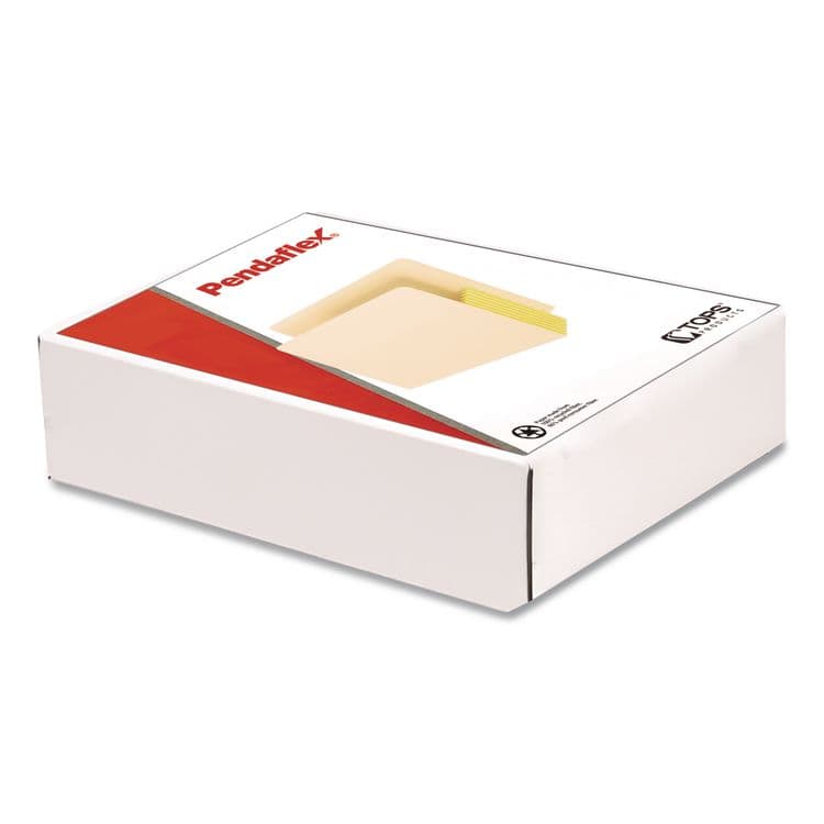 TOPS BUSINESS FORMS Manila Drop Front Shelf File Pockets with Rip-Proof-Tape Gusset Top, 5.25" Expansion, Letter Size, Manila, 10/Box (PFX12823) thumbnail 4