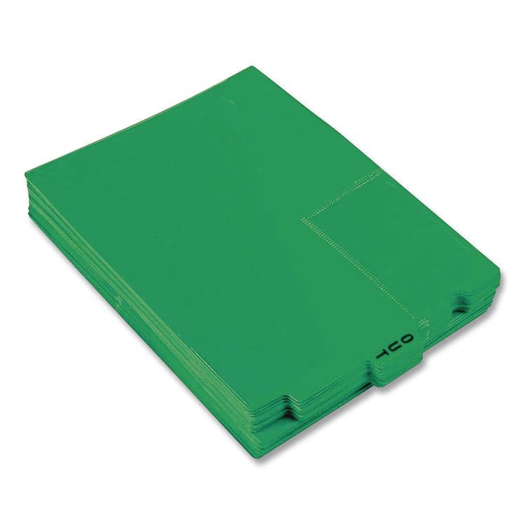 TOPS BUSINESS FORMS Colored Poly End Tab "Out" Guides, 1/3-Cut: Center Position, For Letter Size Files, Green, 50/Box (PFX13543) thumbnail 2