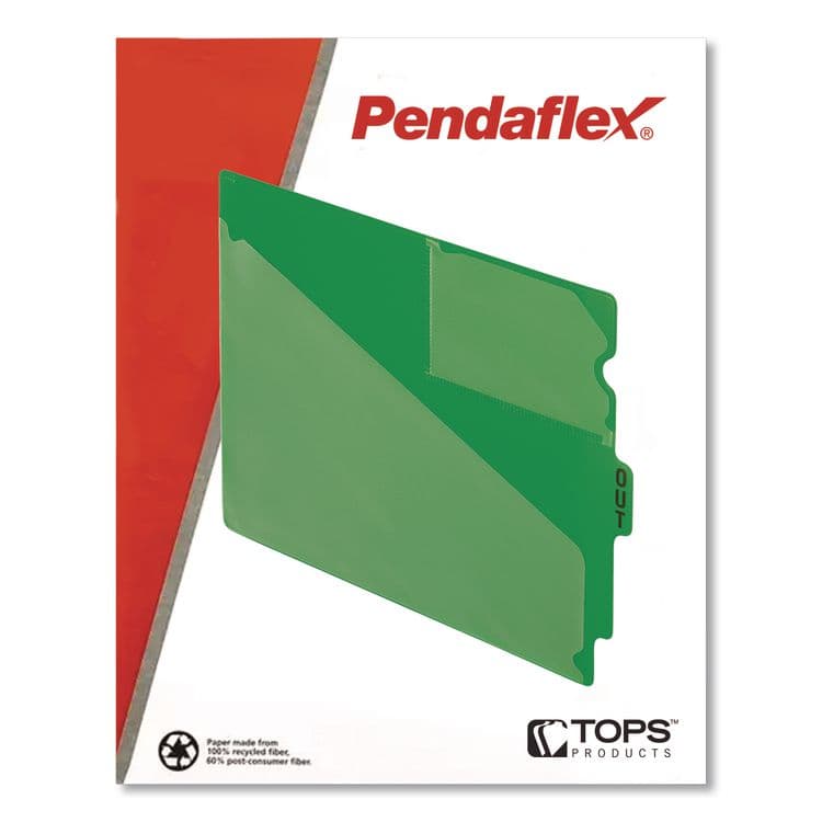 TOPS BUSINESS FORMS Colored Poly End Tab "Out" Guides, 1/3-Cut: Center Position, For Letter Size Files, Green, 50/Box (PFX13543) thumbnail 4