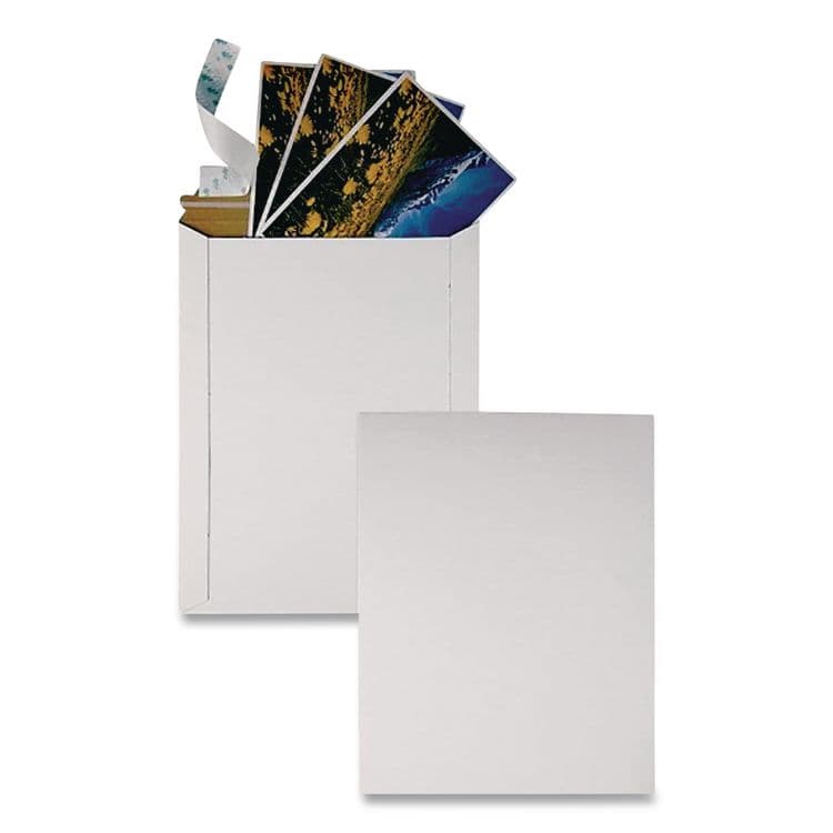 QUALITY PARK PRODUCTS Photo/Document Mailer, Cheese Blade Flap, Redi-Strip Adhesive Closure, 9.75 x 12.5, White, 25/Box (QUA64015) thumbnail 4