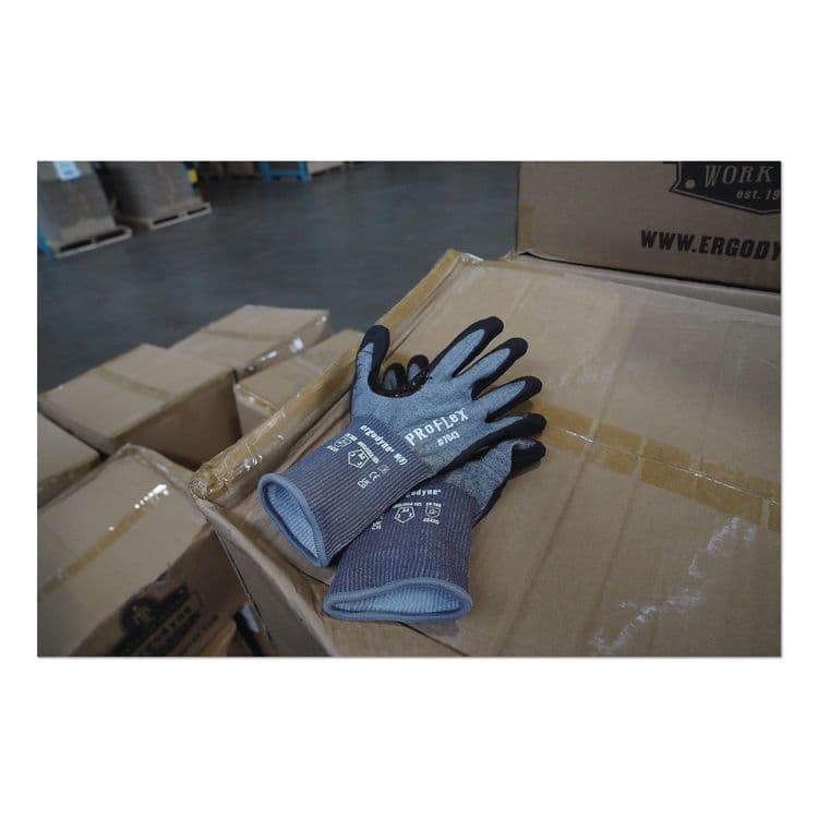 ERGODYNE CORPORATION ProFlex 7043 ANSI A4 Nitrile Coated CR Gloves, EN388: 4X42D, 10" Long, XX-Small (5), Gray, Pair (EGO10520) thumbnail 4