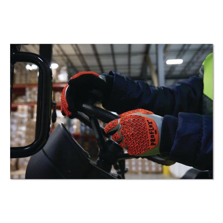 TENACIOUS HOLDINGS, . ProFlex 7521 Thermal Coated Impact-Resistant Gloves: EN 388: 2131X, 10" Long, X-Small (6), Gray, Pair (EGO17641) thumbnail 4